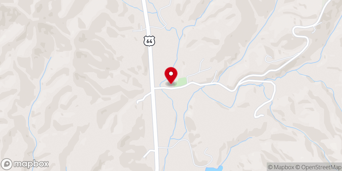 Map showing location of Cane Creek Baptist Church