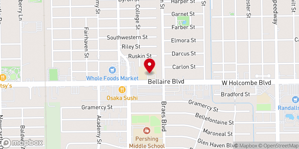 Map showing location of St. Mark's Episcopal School