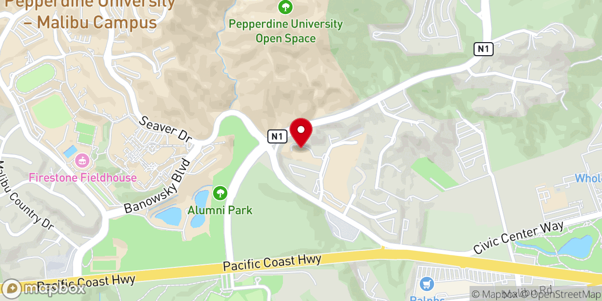 Map showing location of Our Lady of Malibu School