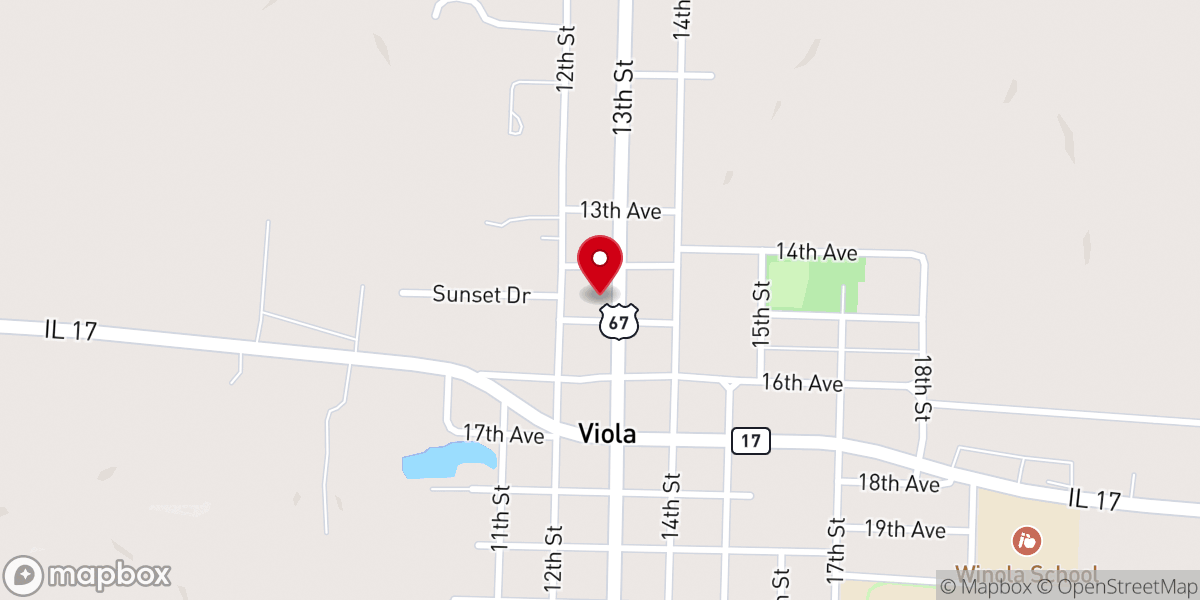 Map showing location of First Apostolic Church Of Viola