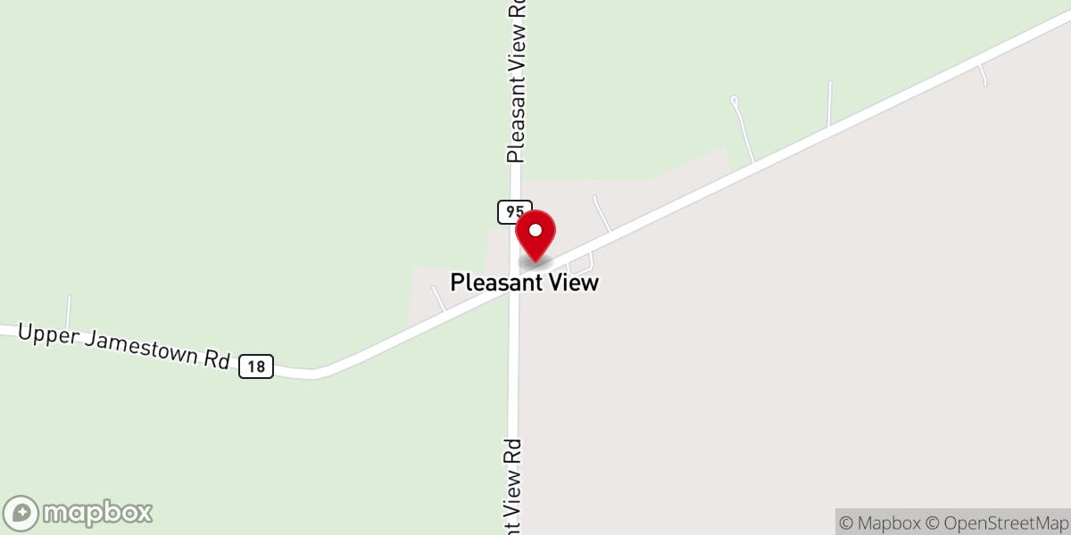 Map showing location of Pleasant View Church of Christ