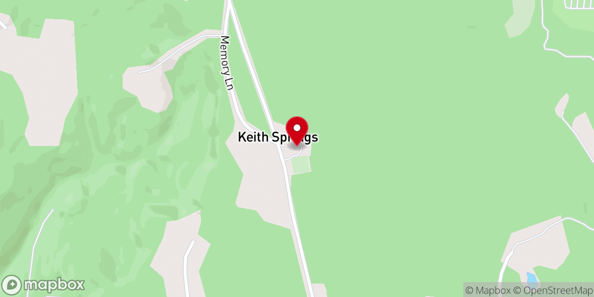 Map showing location of Keith Spring Church