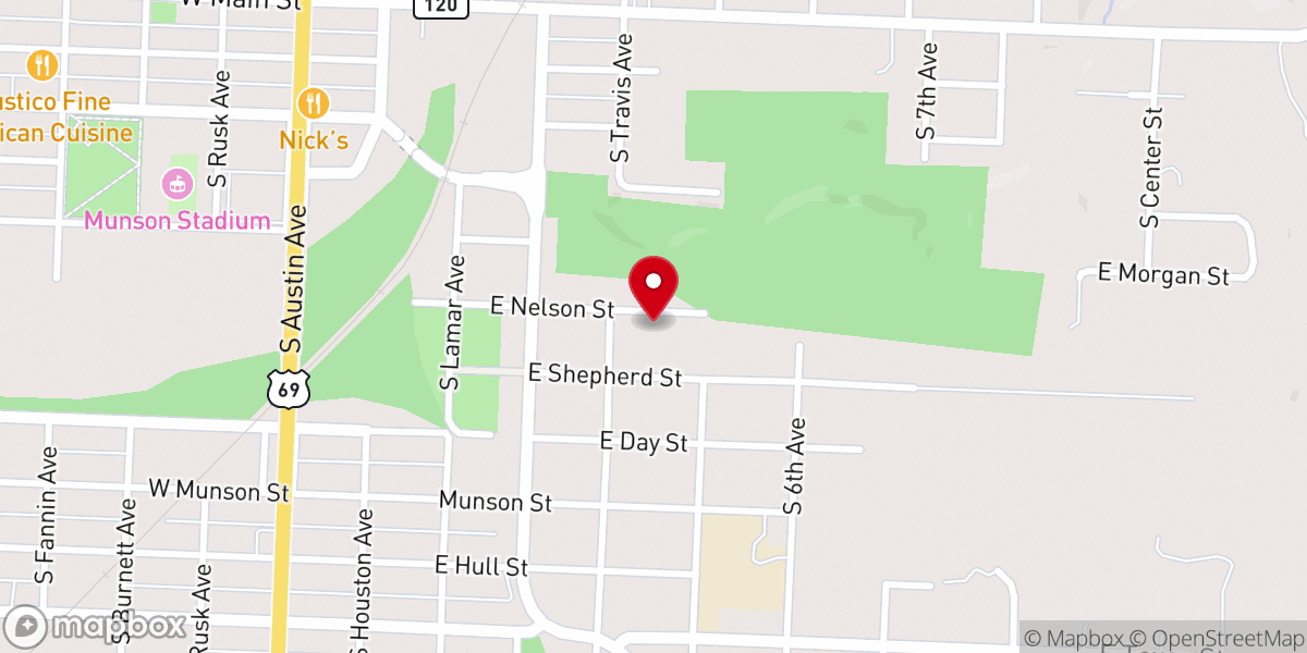 Map showing location of St Paul Baptist Church