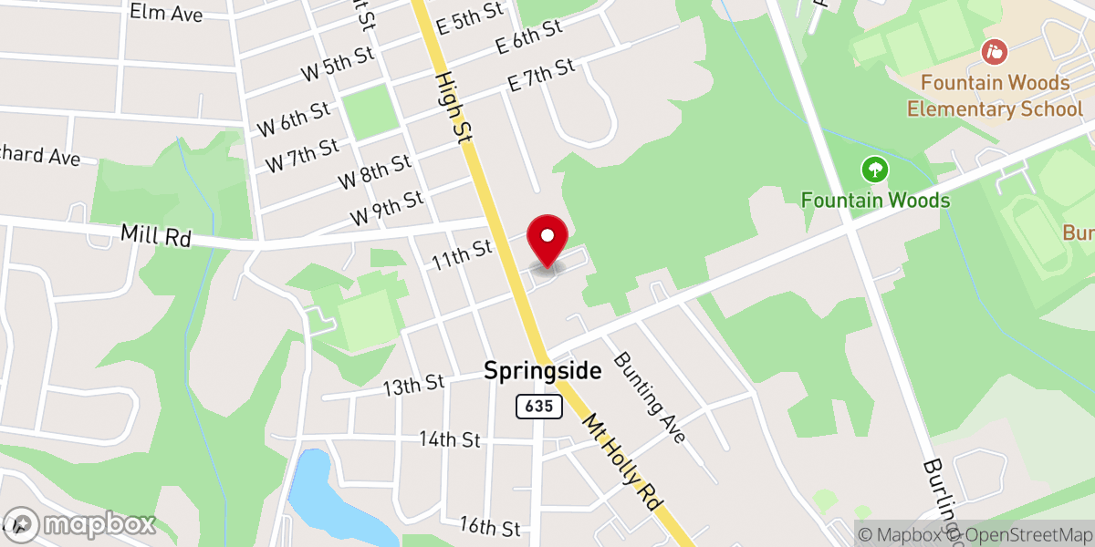 Map showing location of HighStreet Worship Center