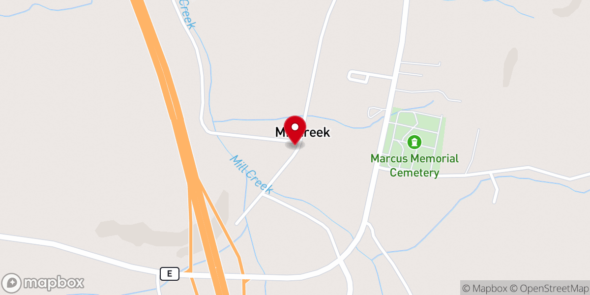 Map showing location of Millcreek Baptist
