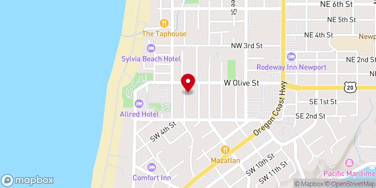 Map showing location of Trinity Baptist Church