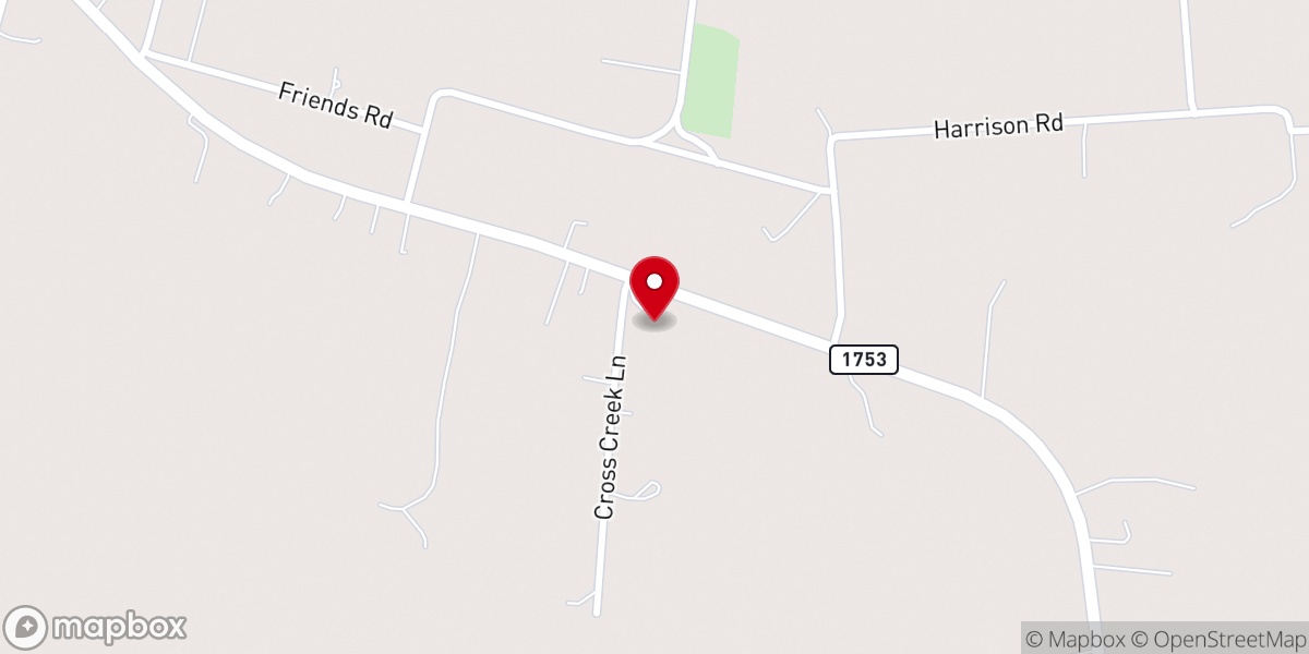 Map showing location of Cherry Mound Church