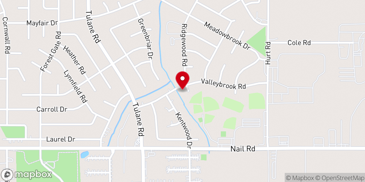 Map showing location of Vintage Church