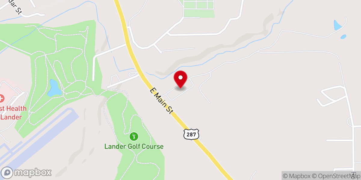 Map showing location of Blue Ridge Apartments - Lander, WY