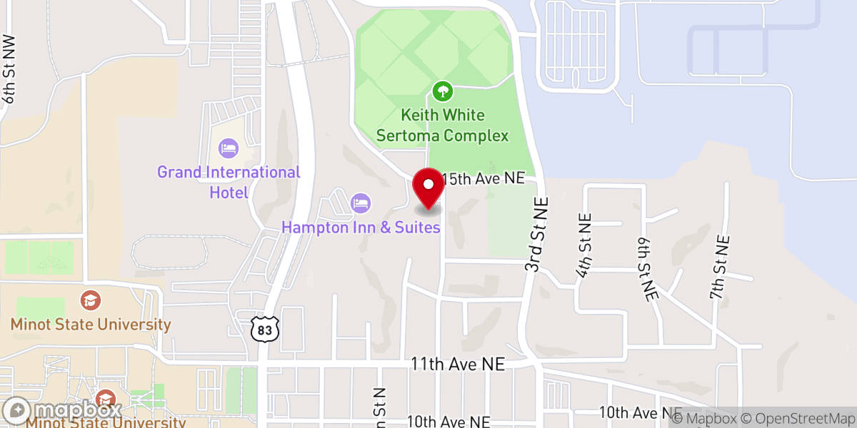 Map showing location of Church of Christ