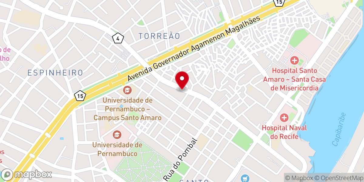 Map showing location of Paróquia São Sebastiao