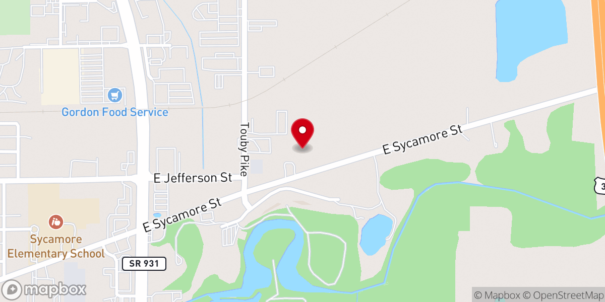 Map showing location of Parkview Mennonite Church