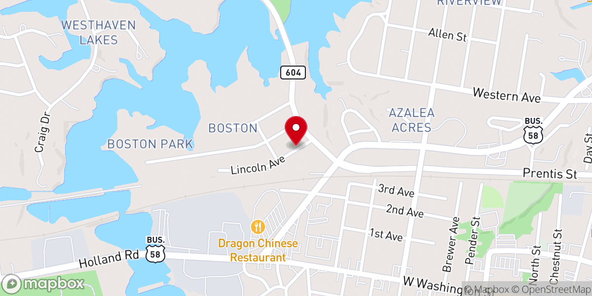 Map showing location of St Paul's Baptist Church