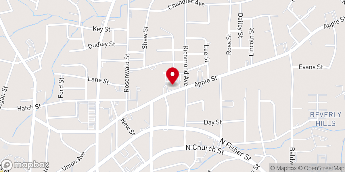 Map showing location of Ebenezer United Church of Christ