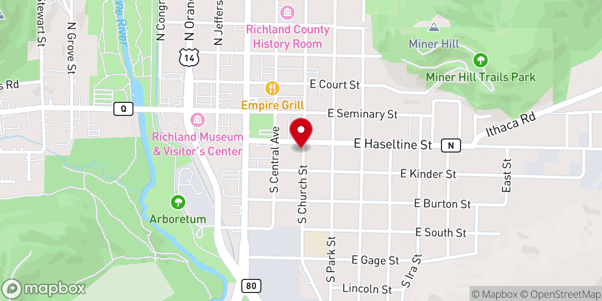 Map showing location of Albert D German Warehouse