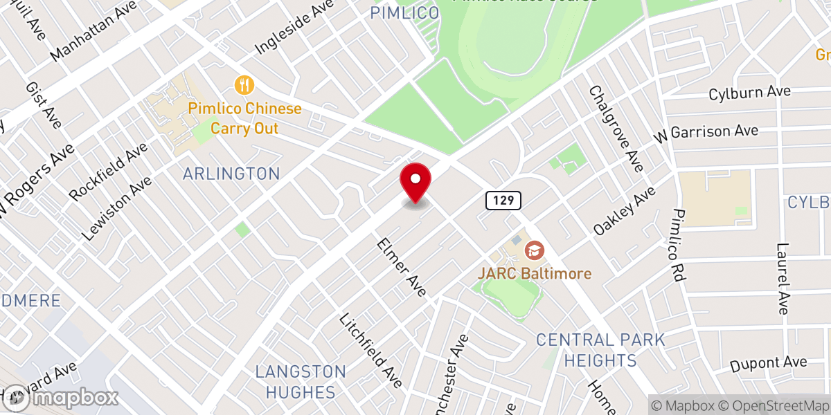 Map showing location of Maryland Church of God In Christ