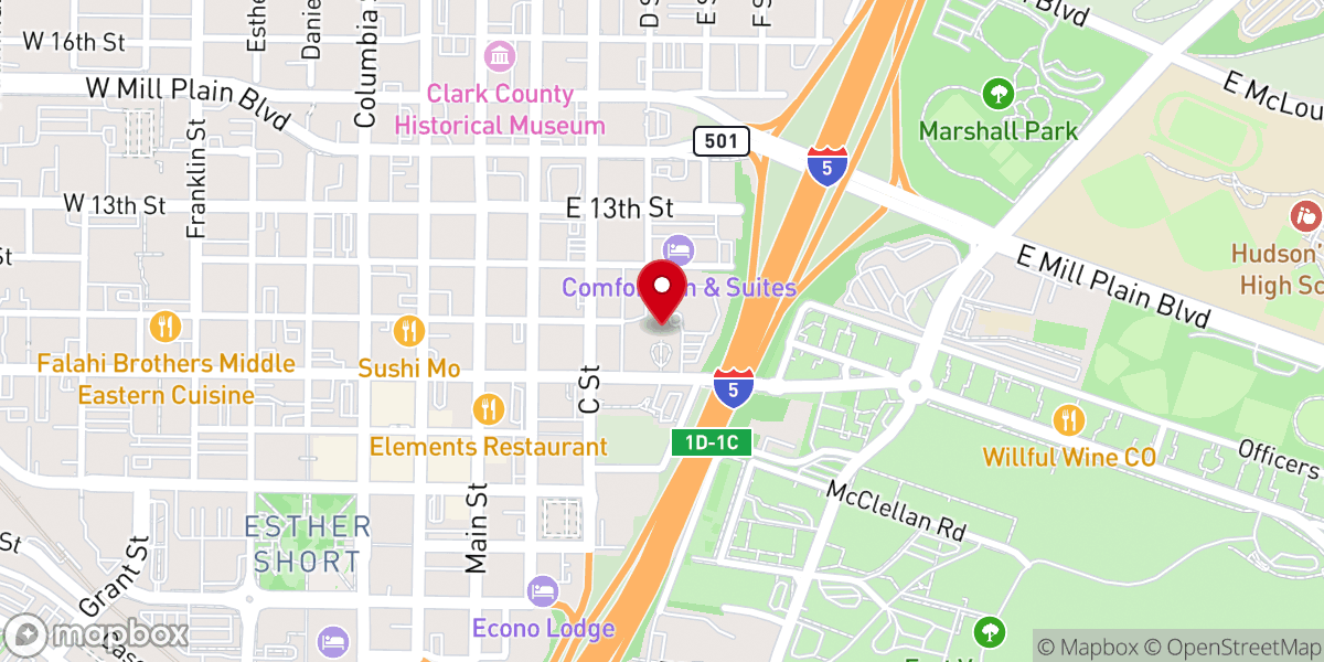 Map showing location of Providence Academy