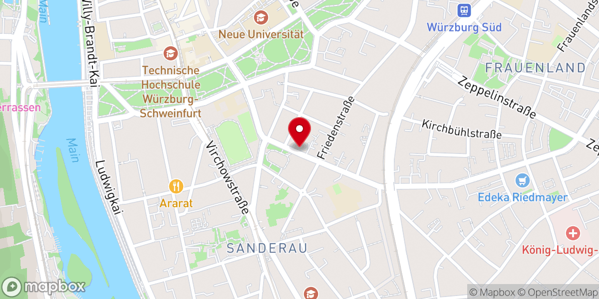 Map showing location of Pfarramt St. Adalbero
