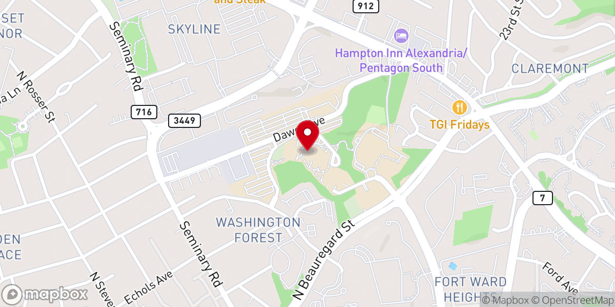 Map showing location of Northern Virginia Community College - Alexandria Campus