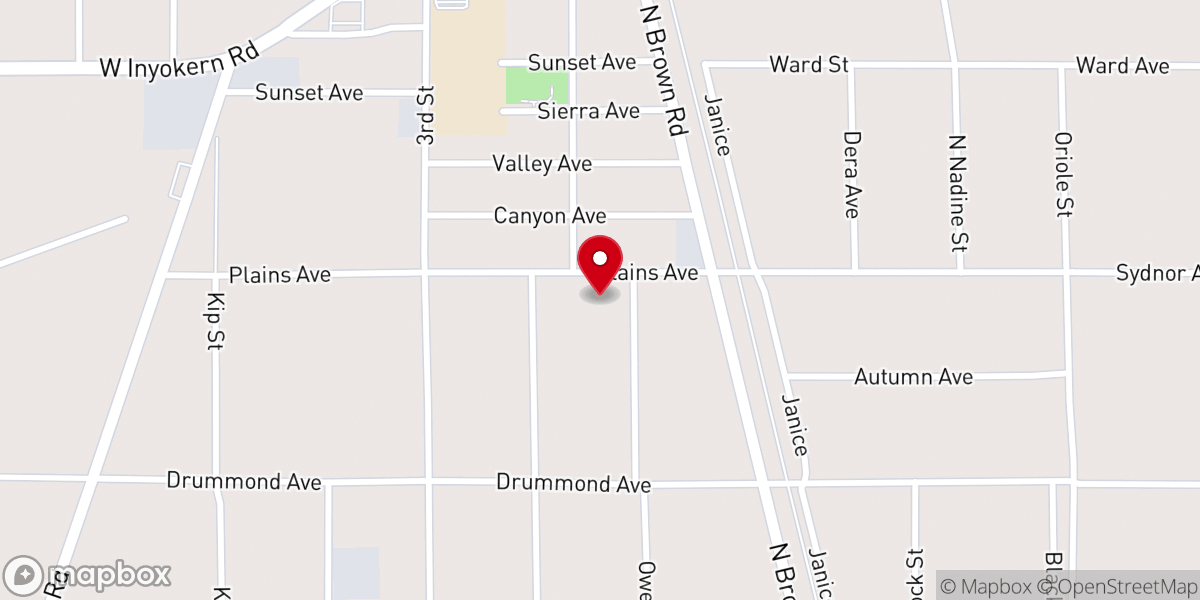 Map showing location of Inyokern Baptist