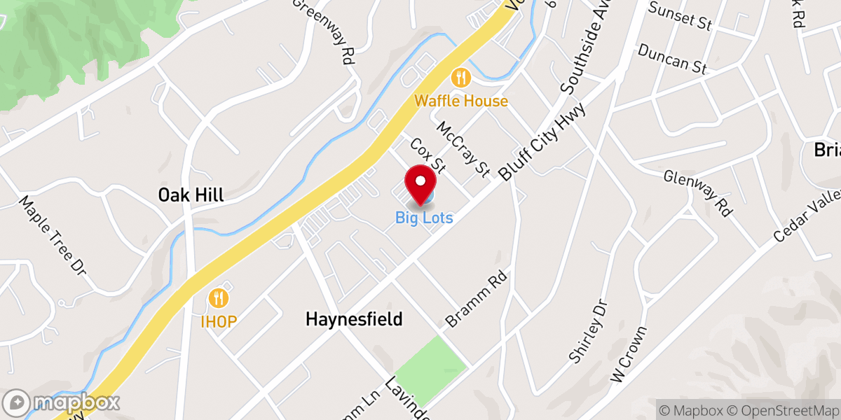 Map showing location of Realife Church