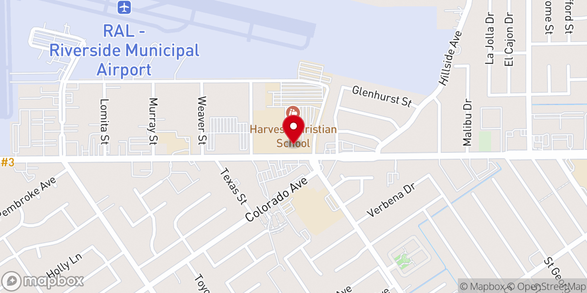 Map showing location of Harvest Riverside