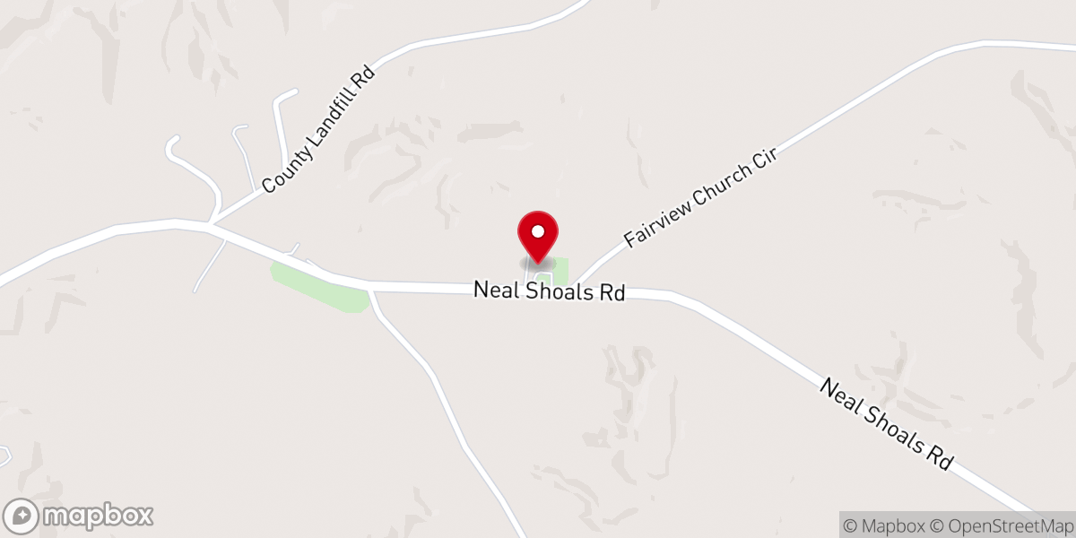 Map showing location of Fairview Baptist Church