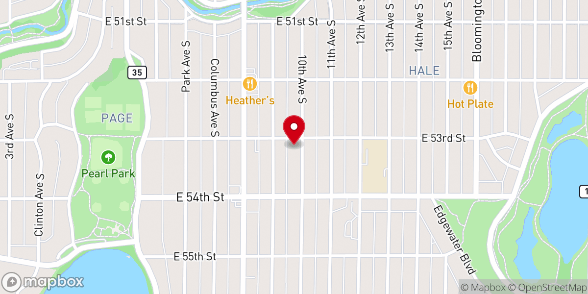 Map showing location of Nokomis Heights Lutheran Church (ELCA)