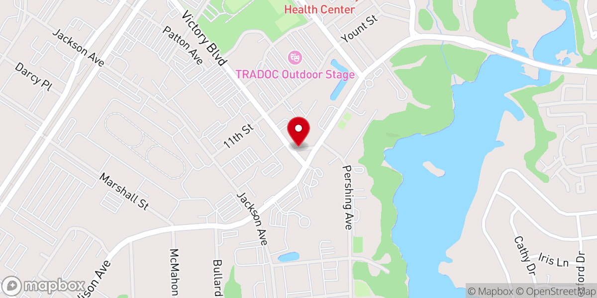 Map showing location of Regimental Memorial Chapel & Center