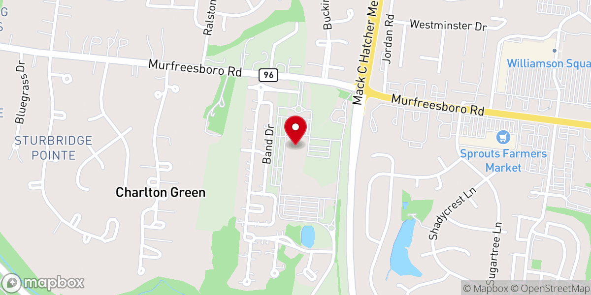 Map showing location of Church of the City - Franklin