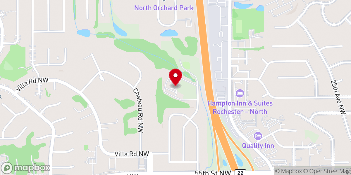 Map showing location of Calvary Baptist Church