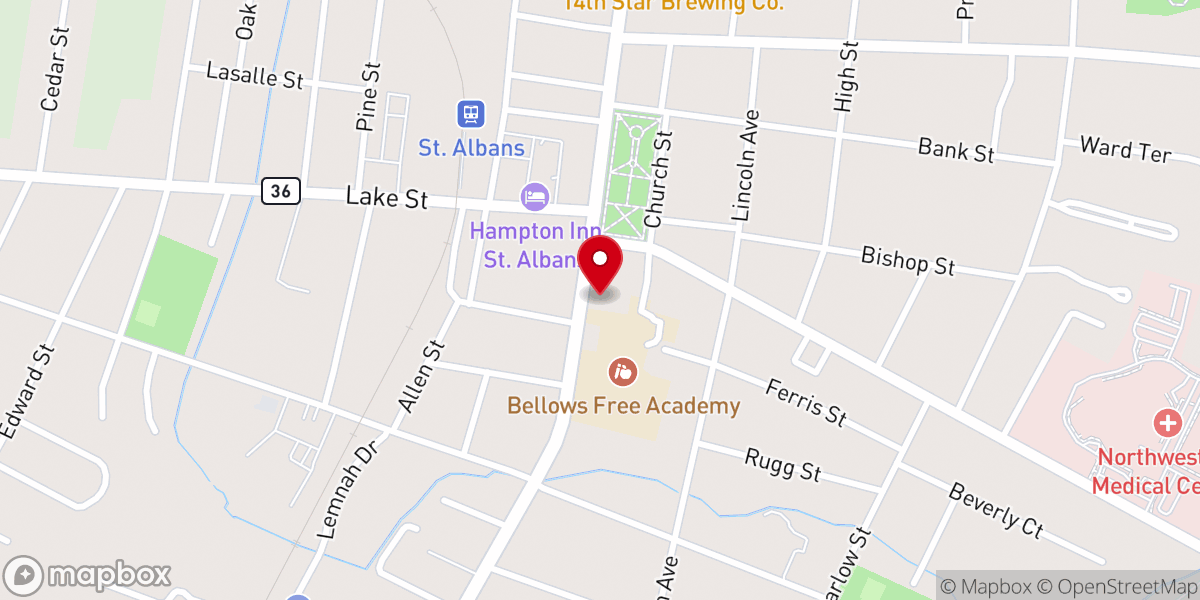 Map showing location of Tim's Place