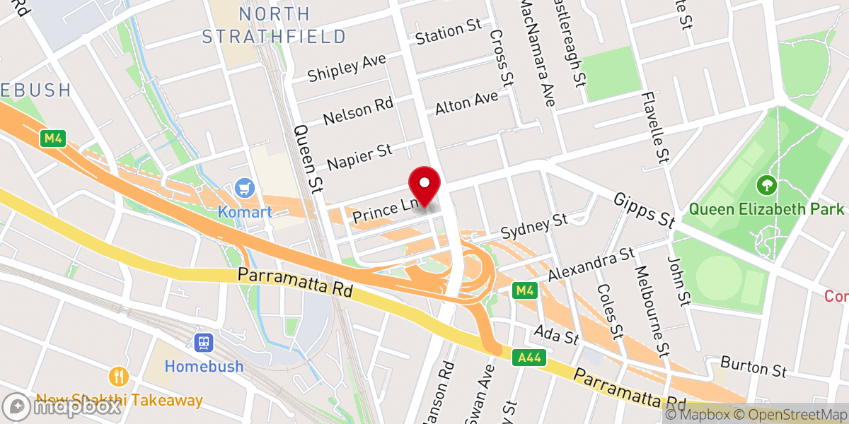 Map showing location of Concord Baptist Church