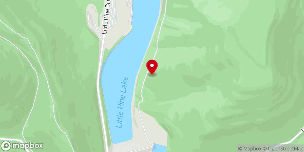 Map showing location of Little Pine State Park