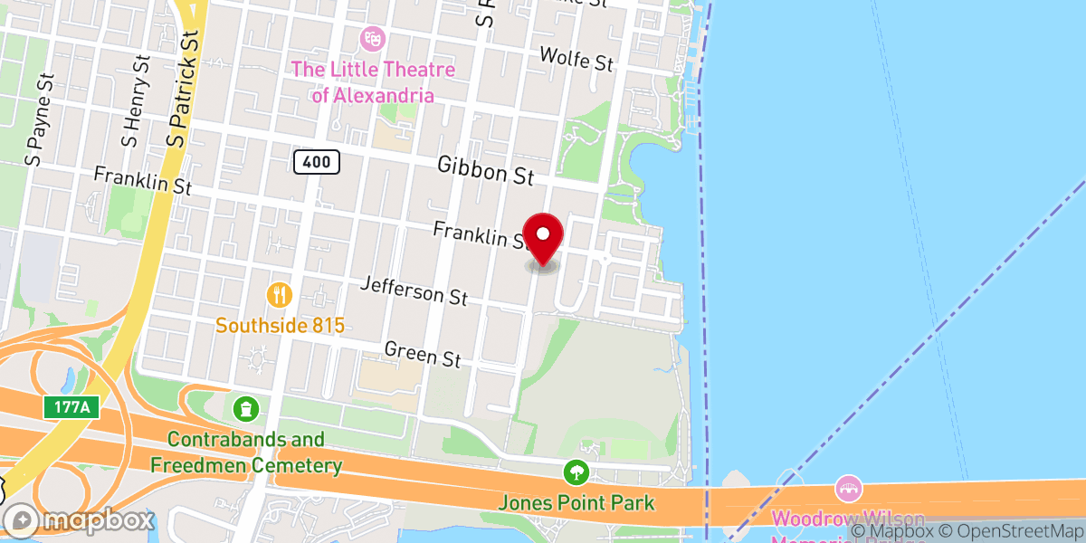 Map showing location of Zion Baptist Church