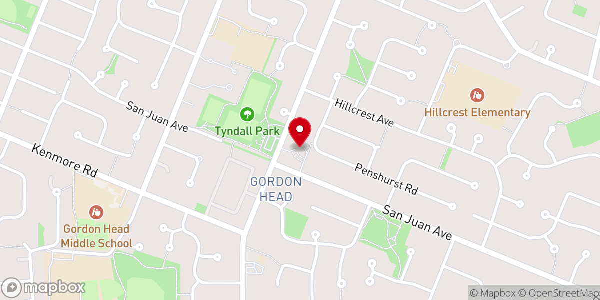 Map showing location of St. Dunstans Anglican Church