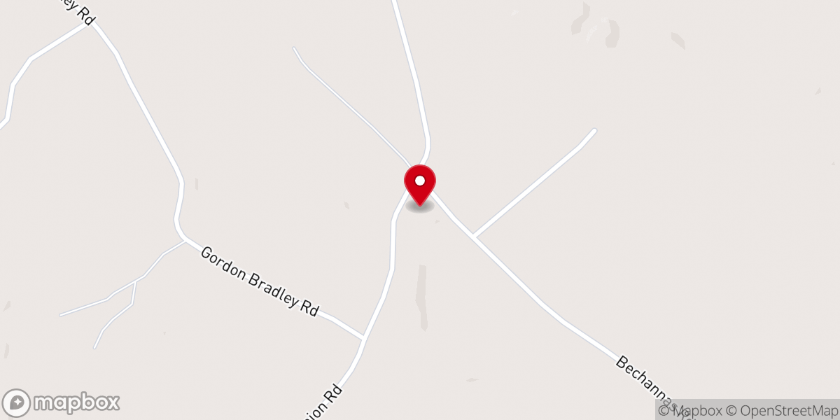 Map showing location of Forest Oak Baptist Church