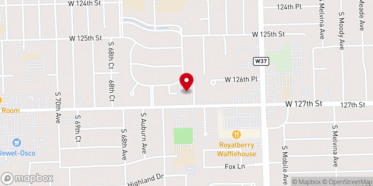 Map showing location of Anchor Baptist Chruch