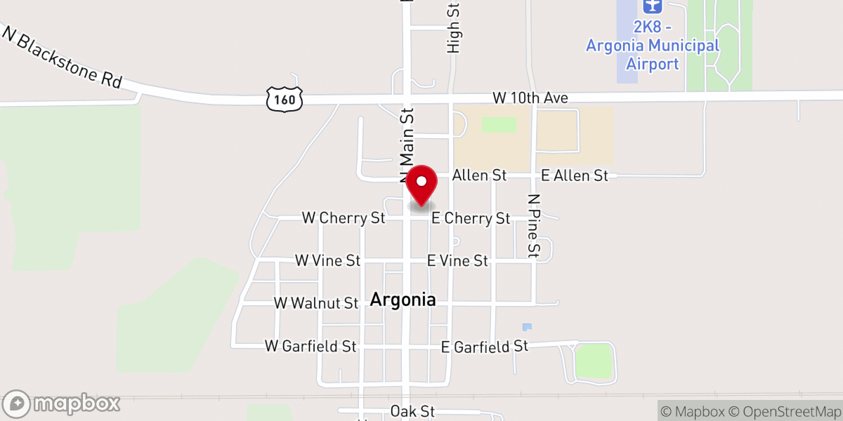 Map showing location of Zion Lutheran Church
