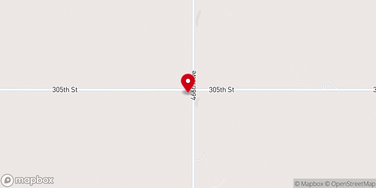 Map showing location of Dalesburg Baptist Church Beresford, SD