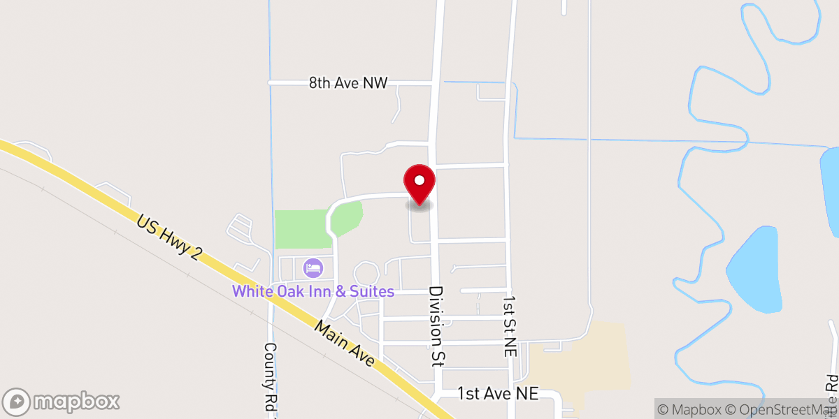 Map showing location of Deer River Family Church of God