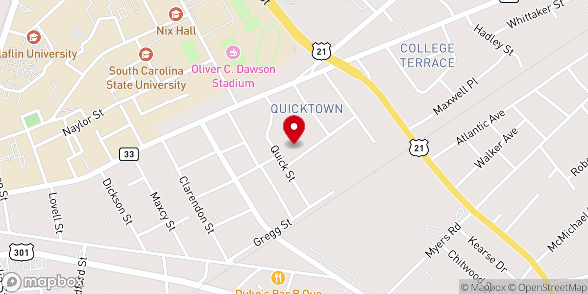 Map showing location of Church of God in Christ