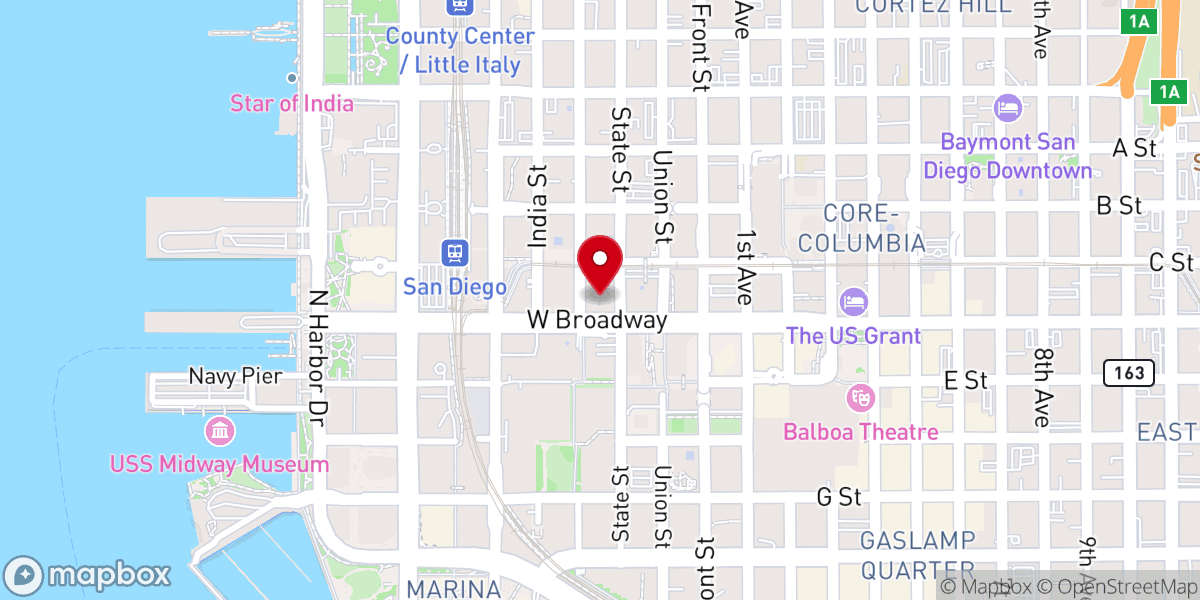 Map showing location of San Diego Same Day Marriage