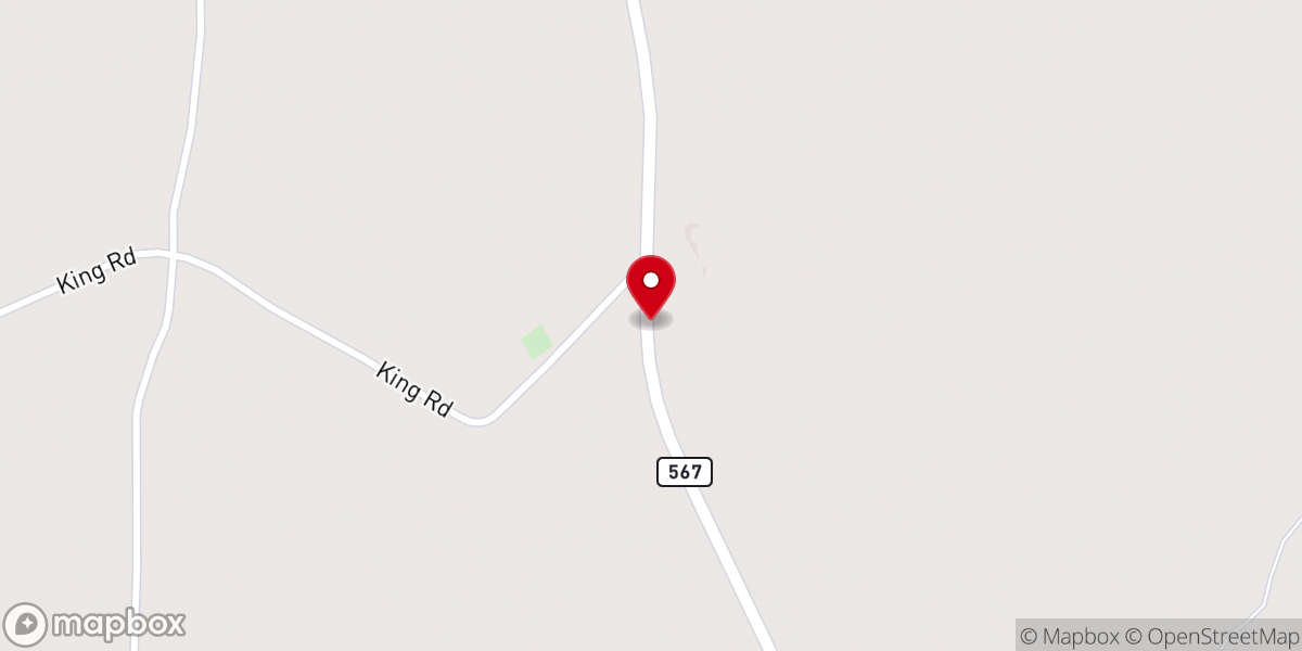 Map showing location of Whittington Church