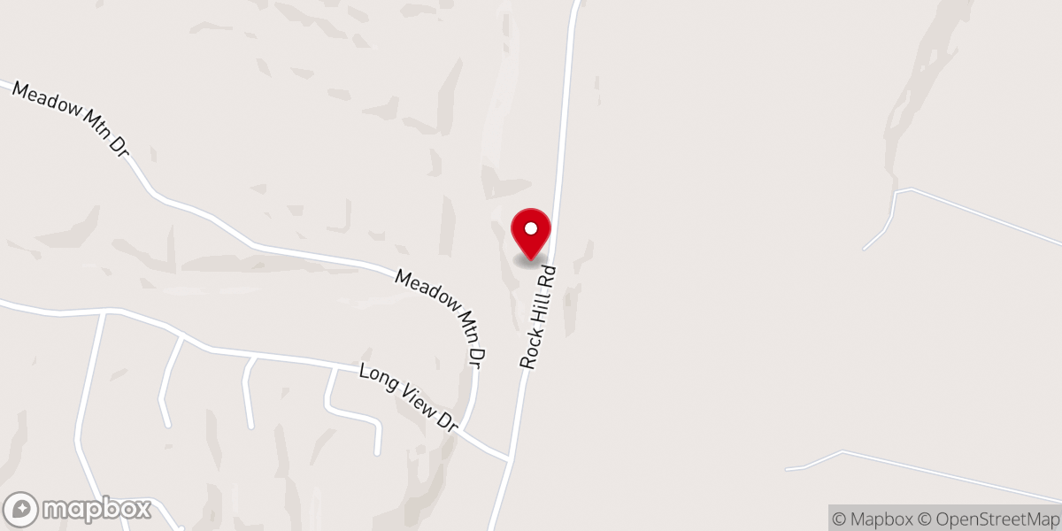 Map showing location of Rock Hill Mennonite Church