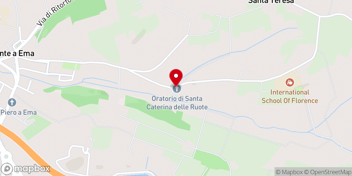 Map showing location of Oratorio di Santa Caterina delle Ruote a Rimezzano