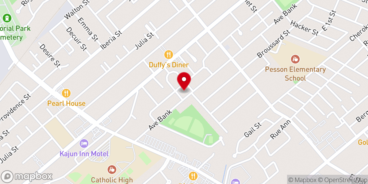 Map showing location of Trinity Baptist Church