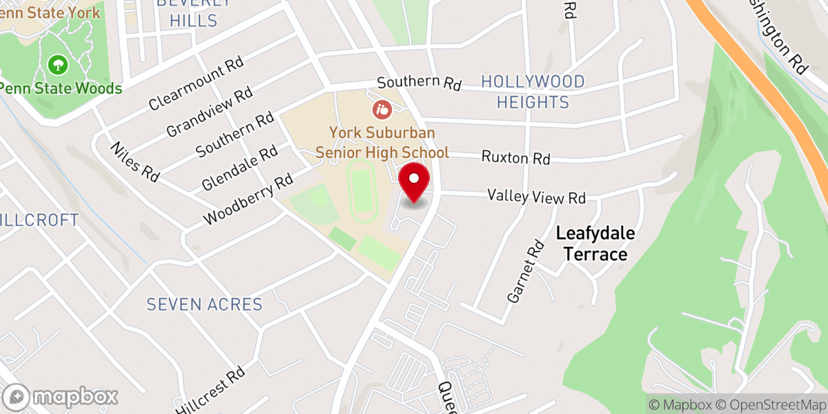 Map showing location of Luther Memorial Lutheran Church