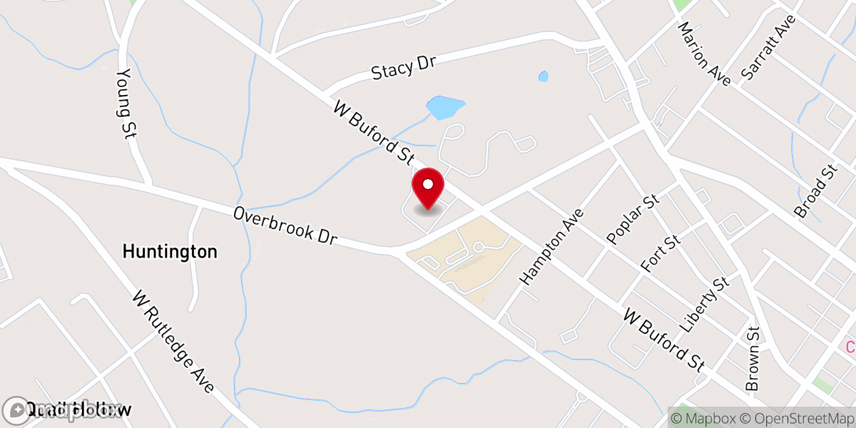 Map showing location of West End Baptist Church