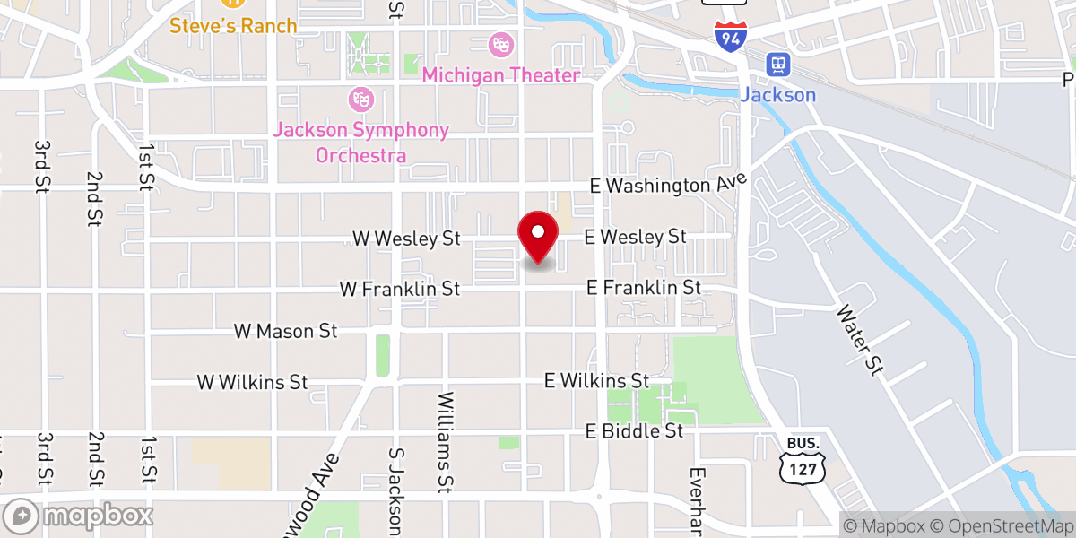 Map showing location of Catholic Charities - Linen Closet
